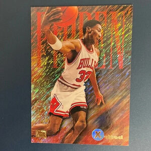Scottie Pippen 1995 Skybox 13 of 50 XCited Insert NBA Trading Card​